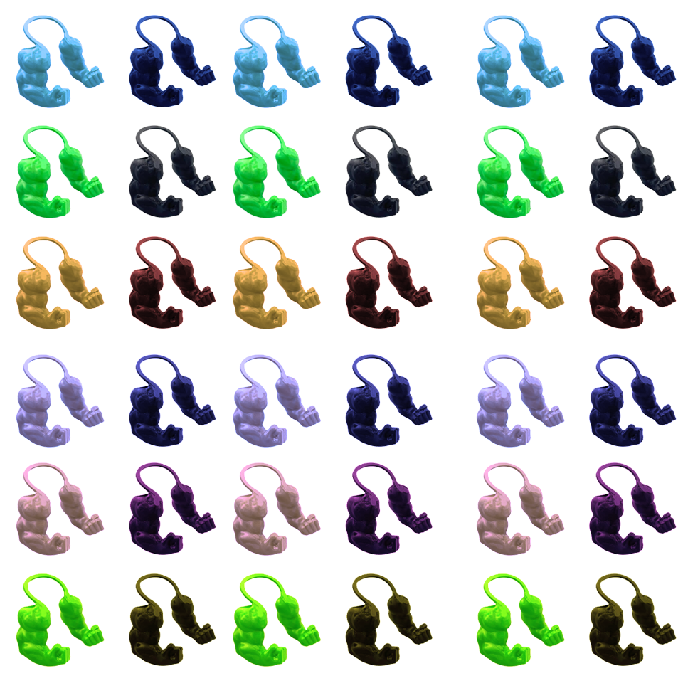 3D Printed Giant Muscle Arm – Funny Cat Party Prop (Pack of 36) Multi Color - Image 3