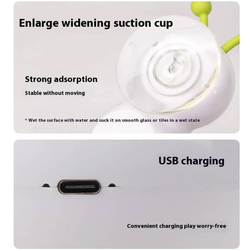 Electric Caterpillar Cat Toy with Feather Tail (5 Multi Color Feather in 1 Box) - Image 4